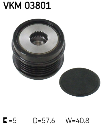 SKF VKM 03801 Szabadonfutós ékszíjtárcsa